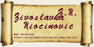 Živoslavka Miočinović vizit kartica